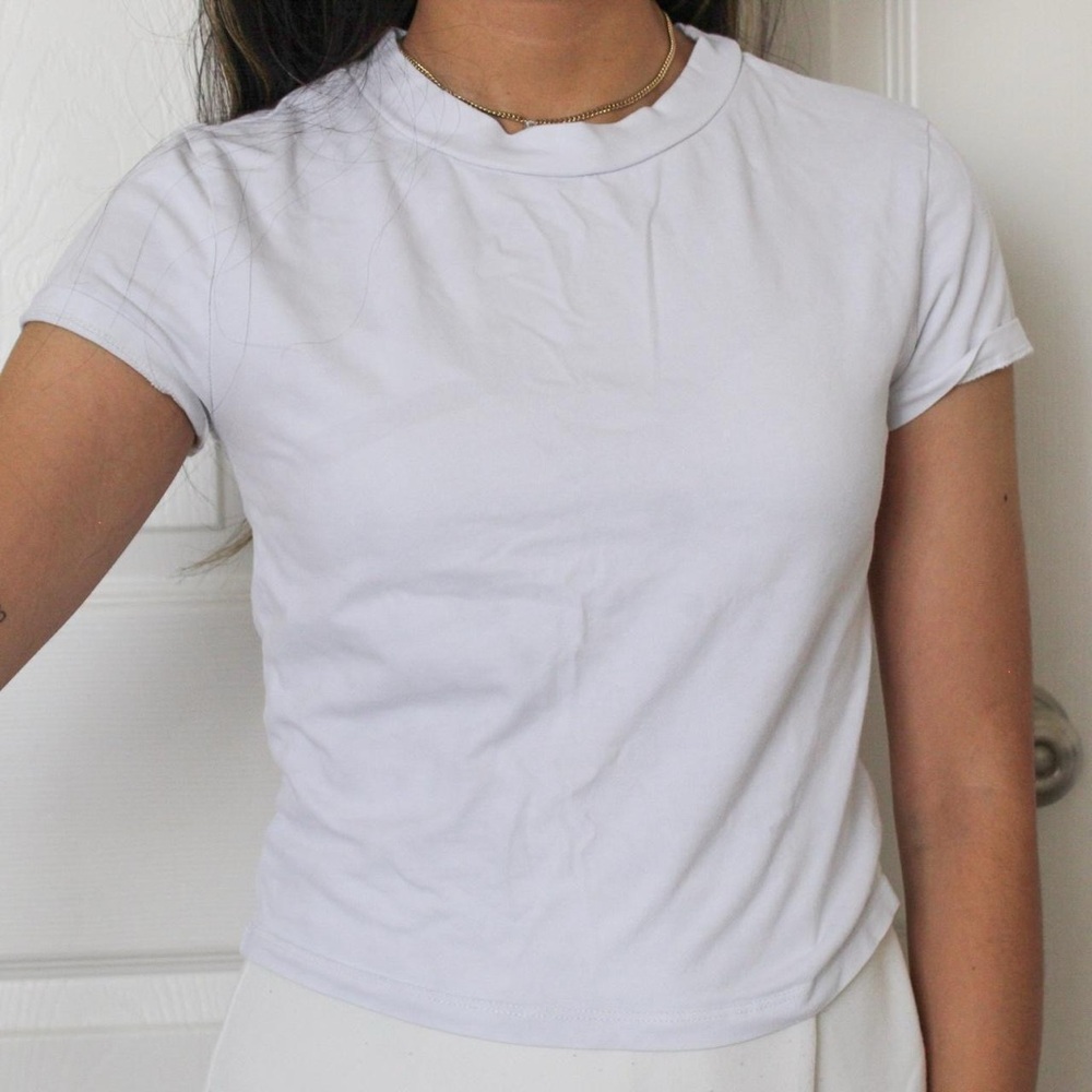 H&M White Short Sleeve Tee